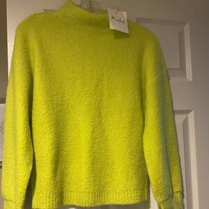 Marled lime green sweater